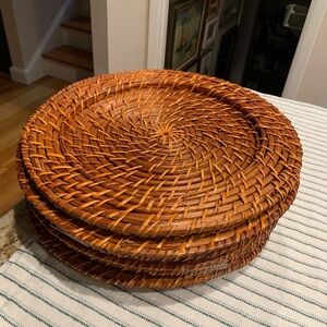 Woven Round Rattan Chargers